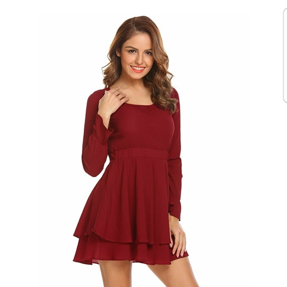zeagoo Dresses & Skirts - Burgundy Midi Dress